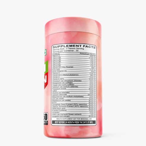 Bettle Nutrition Multivitamin 60 Tablets - Image 3