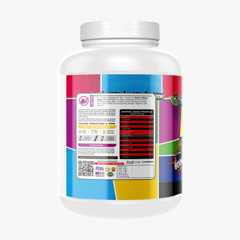 Biosource Nutrition Action Whey Protein, 2kg American Ice Cream - Image 3