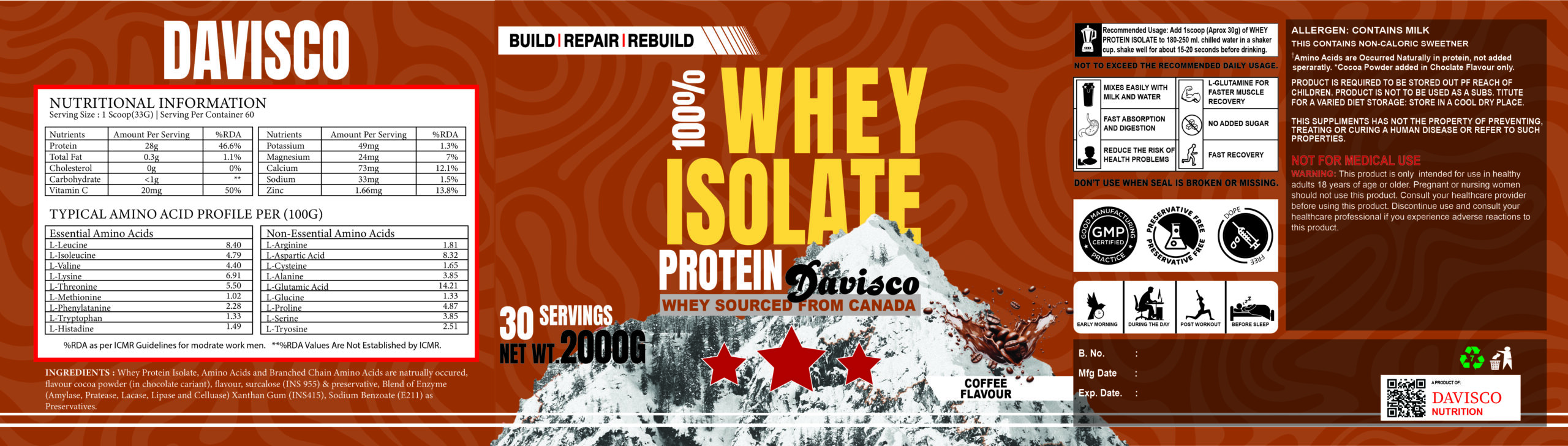 DAVISCO ISOLATE 2KG COFFEE