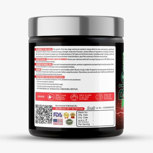 Biosource Nutrition Joker Pre-Workout Lemon Orange 210gm - Image 2