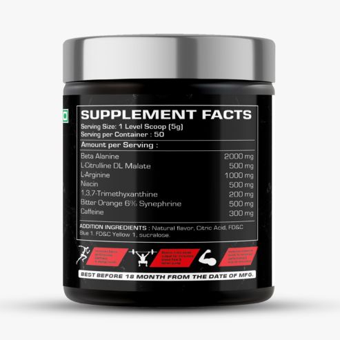 Biosource Nutrition Karama Pre-Workout Virjin Mojito 250gm - Image 3