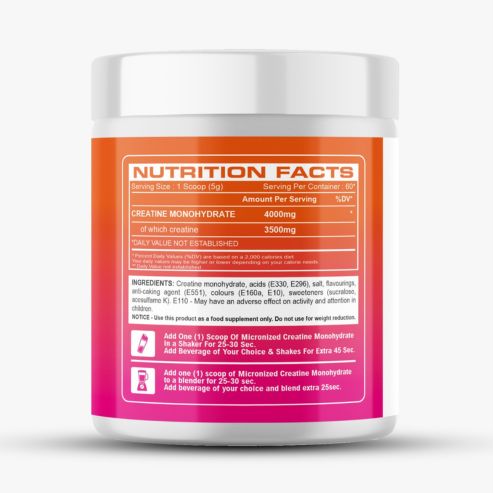 Biosource Nutrition Creatine Monohydrate Orange, 300gm - Image 2