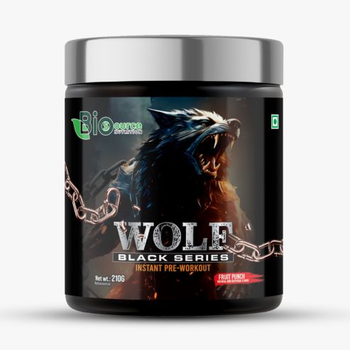 Biosource Wolf Pre-Workout, Fruit Punch, 210gm