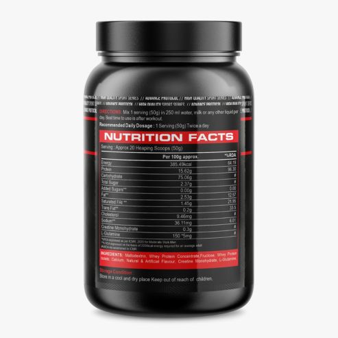 Biosource Nutrition Bull Mass Gainer Chocolate 1kg - Image 3