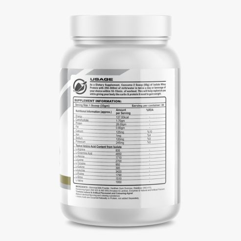 Biosource Nutrition Isolate Whey Protein, Chocolate 1kg - Image 3