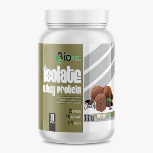 Biosource Nutrition Isolate Whey Protein, Chocolate 1kg