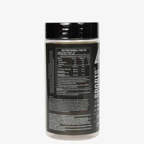 Sports Nutrition Omega Fish Oil, 100 Capsule - Image 3